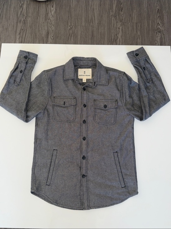 Mutual Weave Other - Mutual Weave Striped Grey Button-Up Shirt